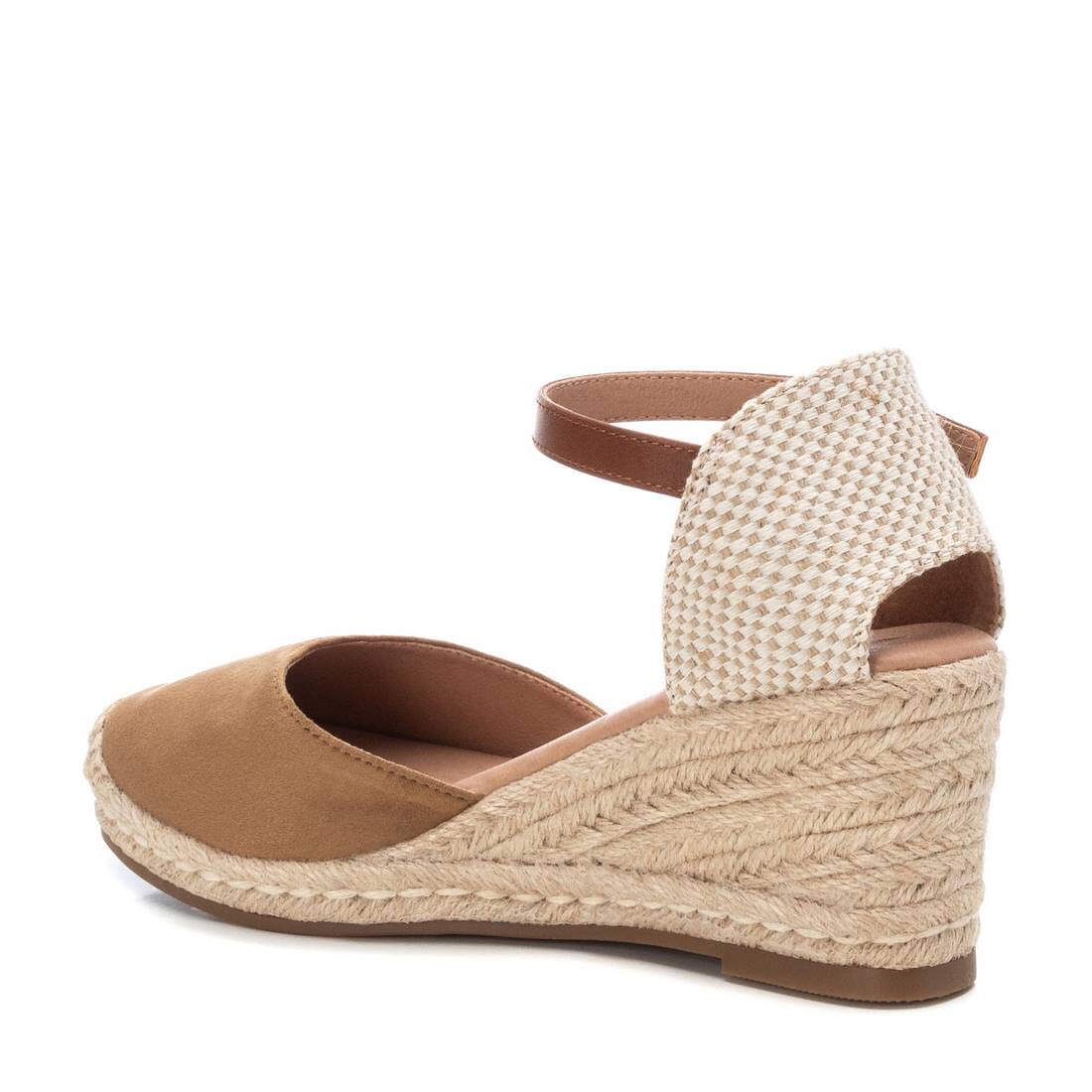 140746 Spanish Wedge with expadrilles in Navy and Taupe sandals Sam Star Shoes