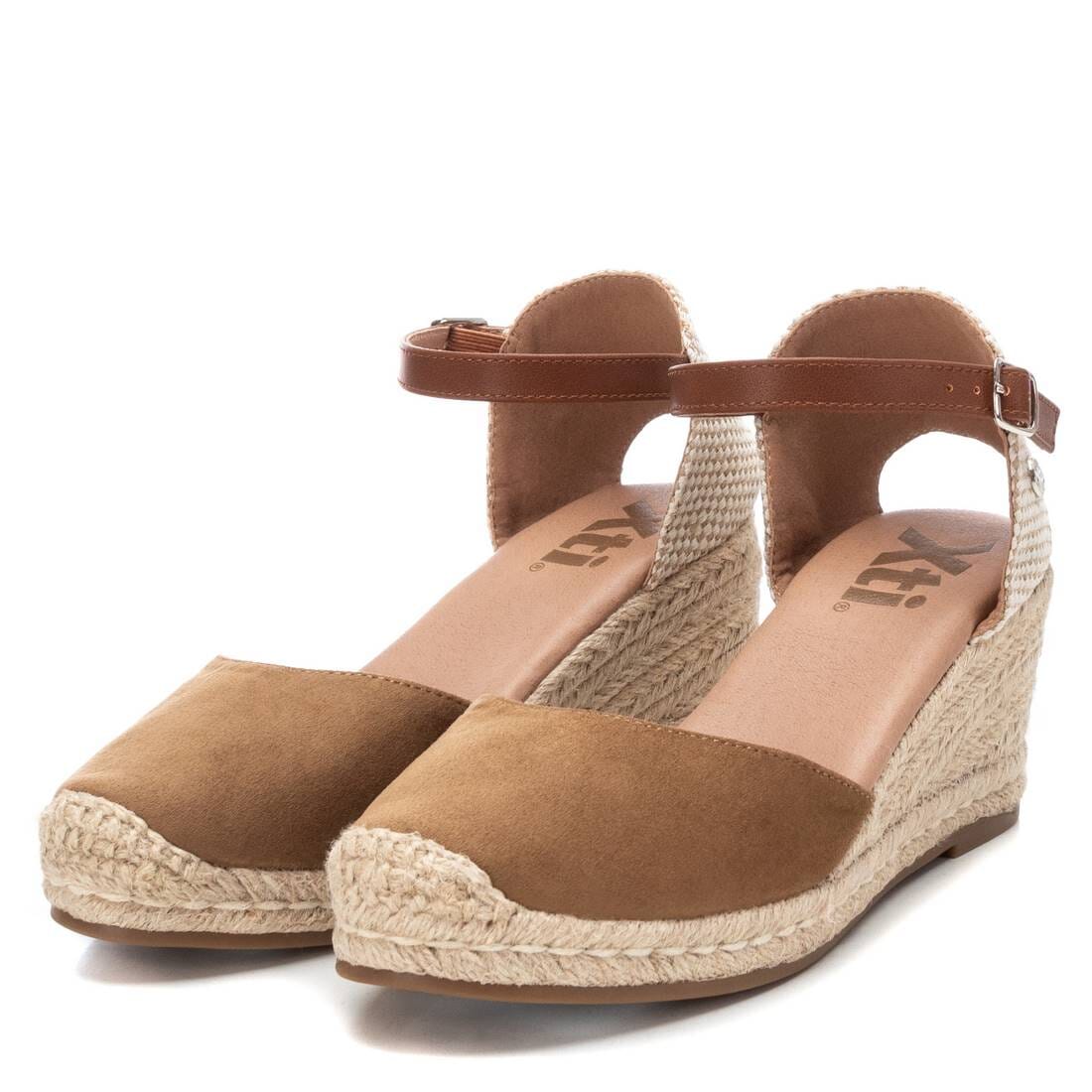 140746 Spanish Wedge with expadrilles in Navy and Taupe sandals Sam Star Shoes