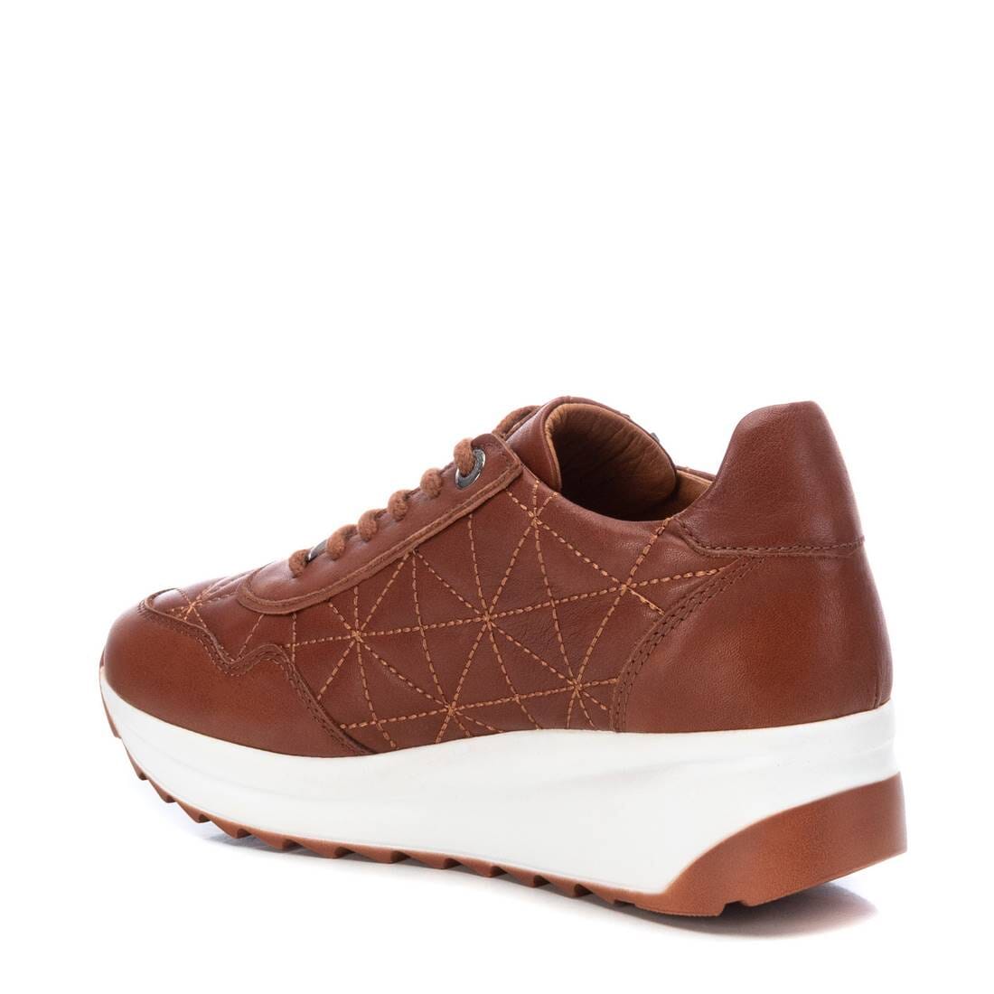 160209 Spanish Leather sneakers with quilted detail & cushion sole in Tan sneakers Sam Star shoes