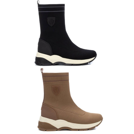 160337 Spanish Collecton Leather sneakers boots in Taupe and Black sneakers Sam Star shoes