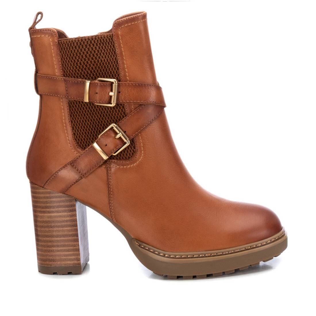 161161 Spanish Leather ankle boots with ankle straps and elastic in Tan Boots Sam Star shoes Tan 39 (6)
