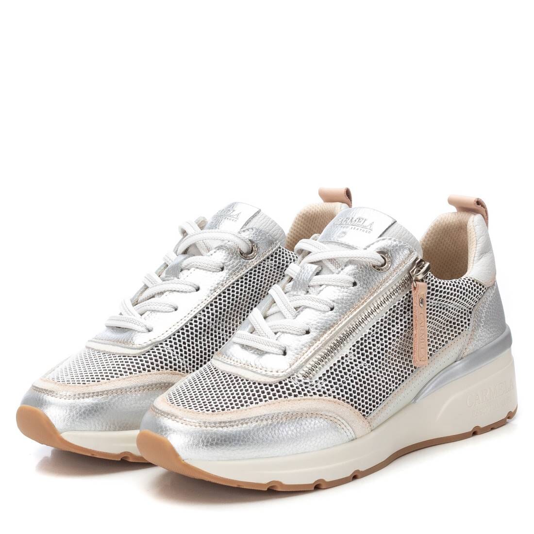 162283 Spanish Collection genuine leather sneakers in silver sneakers Sam Star shoes Silver 36