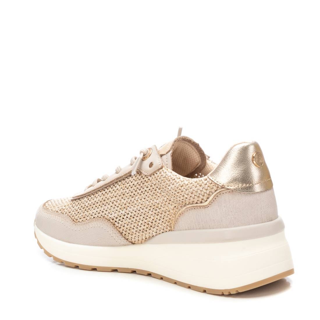 162357 Spanish design leather sneakers with rafia design in Beige and Gold sneakers Sam Star Shoes