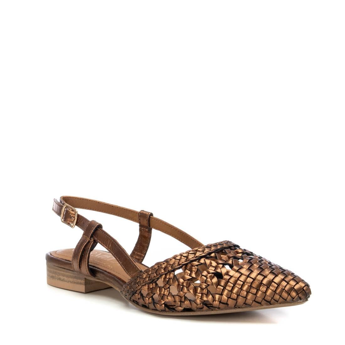 162412 Spanish Leather woven flat shoes - Black and Bronze ( New Arrival) ladies shoes Sam Star shoes