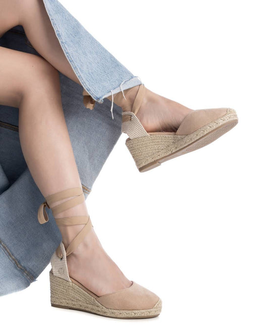 172642 Spanish Wedge with expadrilles sandals in Navy, Beige and Gold sandals Sam Star Shoes