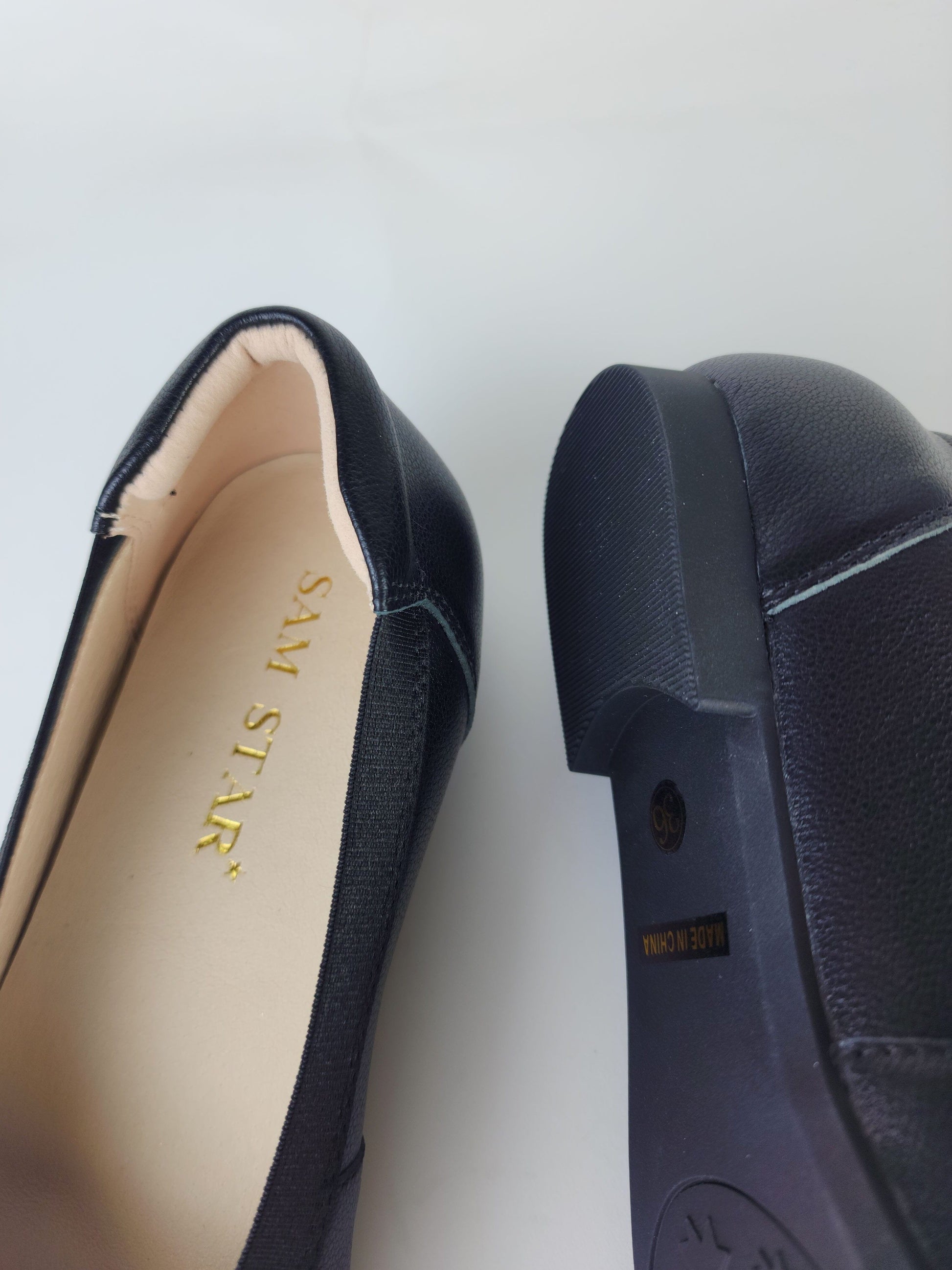SS24006 Pointy Leather pumps with bow and extra cushion( new arrival ) Pumps Sam Star Shoes