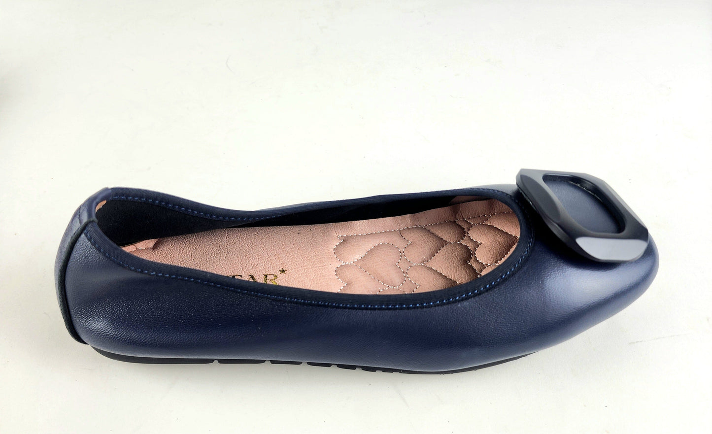 17W01 Leather buckle pumps with extra cushions (New stock) Pumps Sam Star Shoes Navy 36 (3)