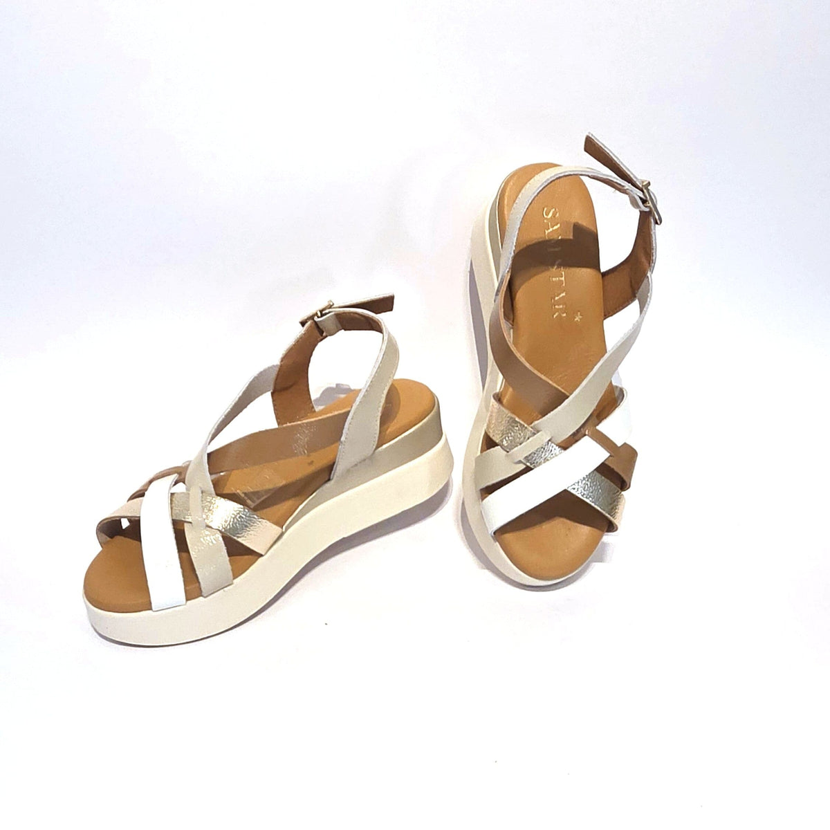 5960 Spanish leather Sport delux wedge in mutli colour (New) sandals Sam Star Shoes