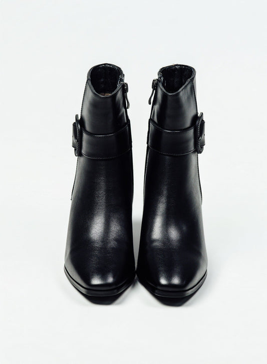 SS25004 Leather boots with buckle detail (New) Boots Sam Star shoes