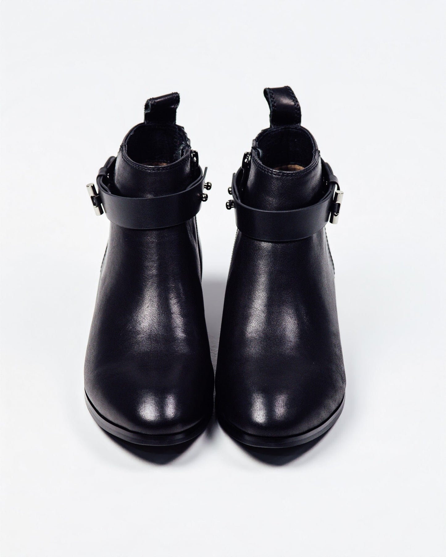 SS26007 Leather ankle boots with removable straps in Black (New) Boots Sam Star shoes
