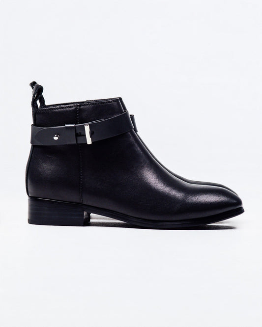 SS26007 Leather ankle boots with removable straps in Black (New) Boots Sam Star shoes Black 36 (3)