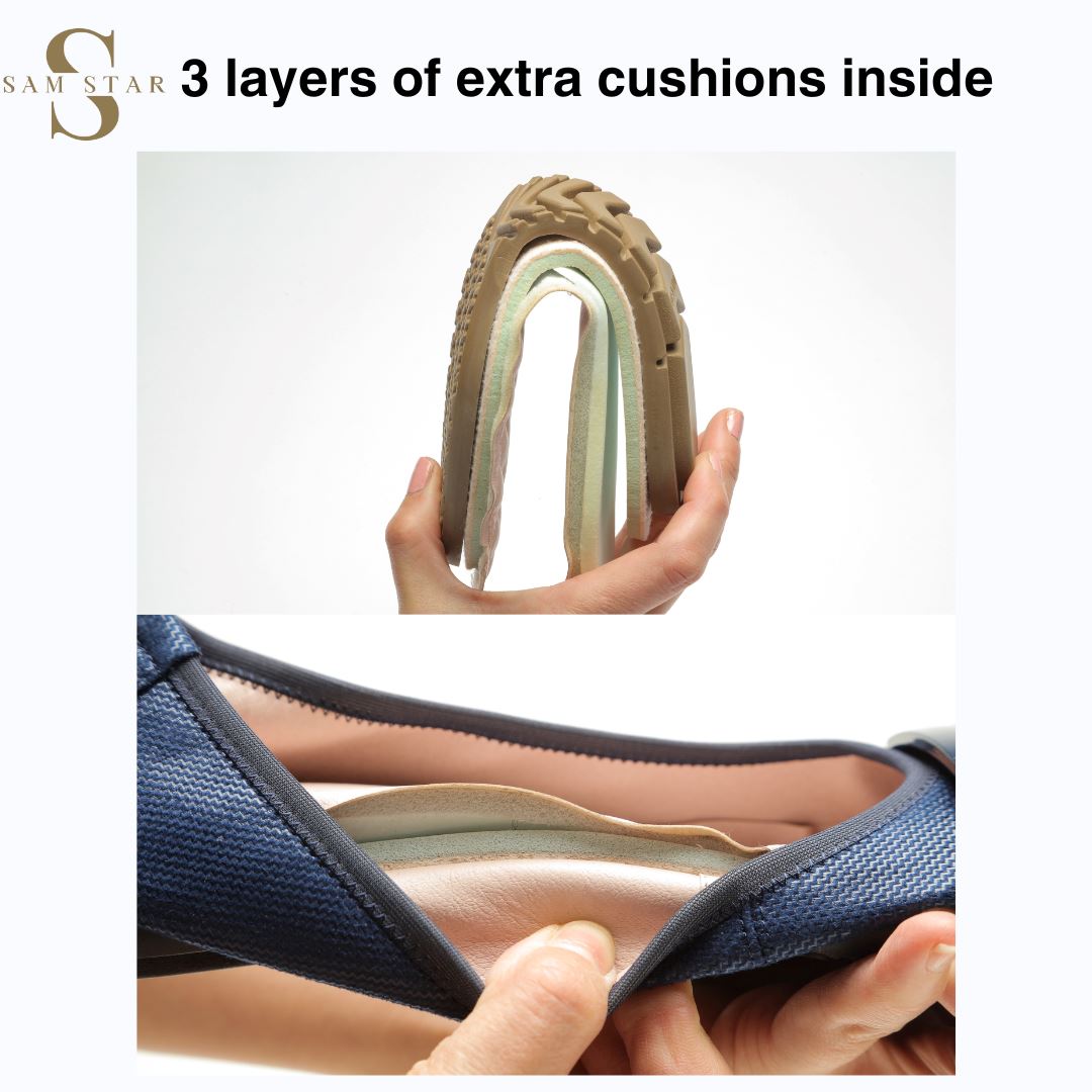 12W01 Leather Pointy buckle pumps with extra cushions (New) Pumps Sam Star Shoes