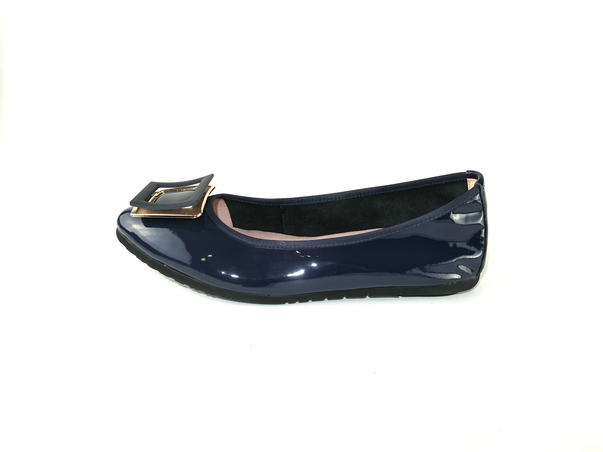 12W01 Leather Pointy buckle pumps with extra cushions (New) Pumps Sam Star Shoes