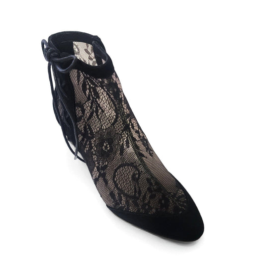 SS26011 Leather Lace ankle boots with kitten heel (NEW) Boots Sam Star shoes