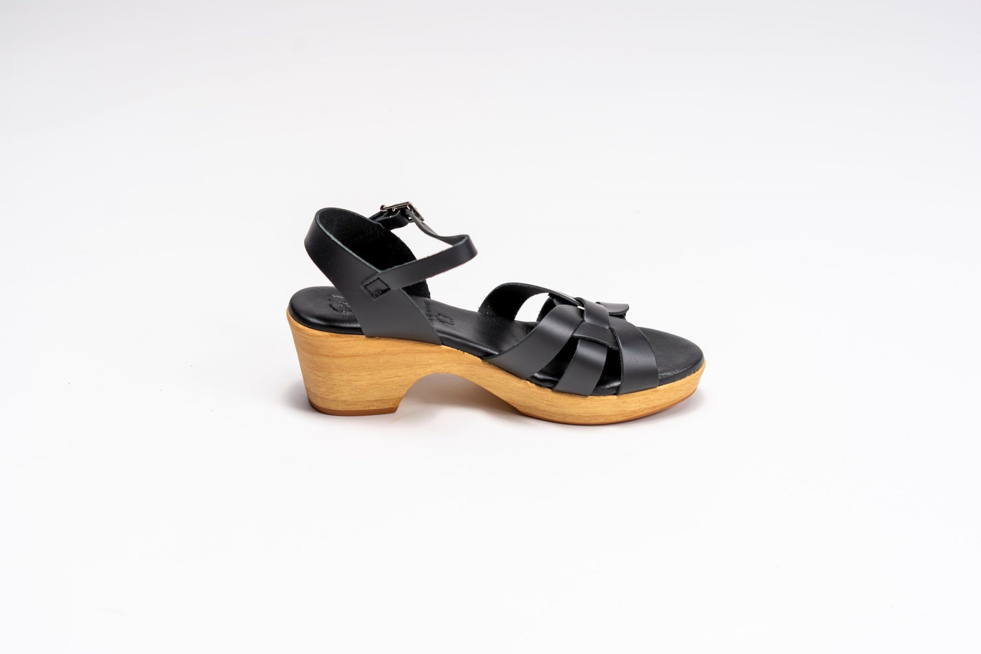 5387 Spanish leather strappy sandals/wedge in Tan and Black sandals Sam Star Shoes