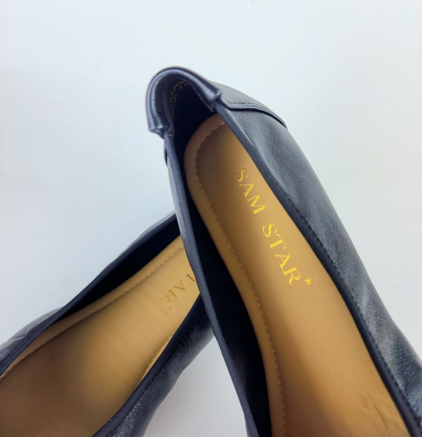 SS22006 Pointy Leather pumps with gathering details with extra cushionn (new) Pumps Sam Star Shoes