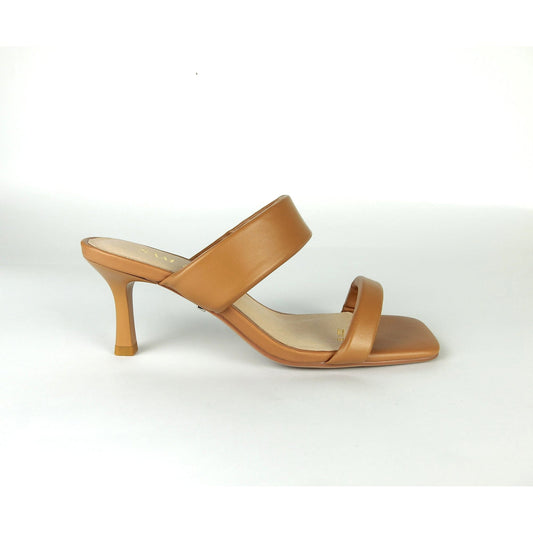 SS22011 Genuine leather puffy straps sandals in Tan sandals Sam Star Shoes Tan 36/3
