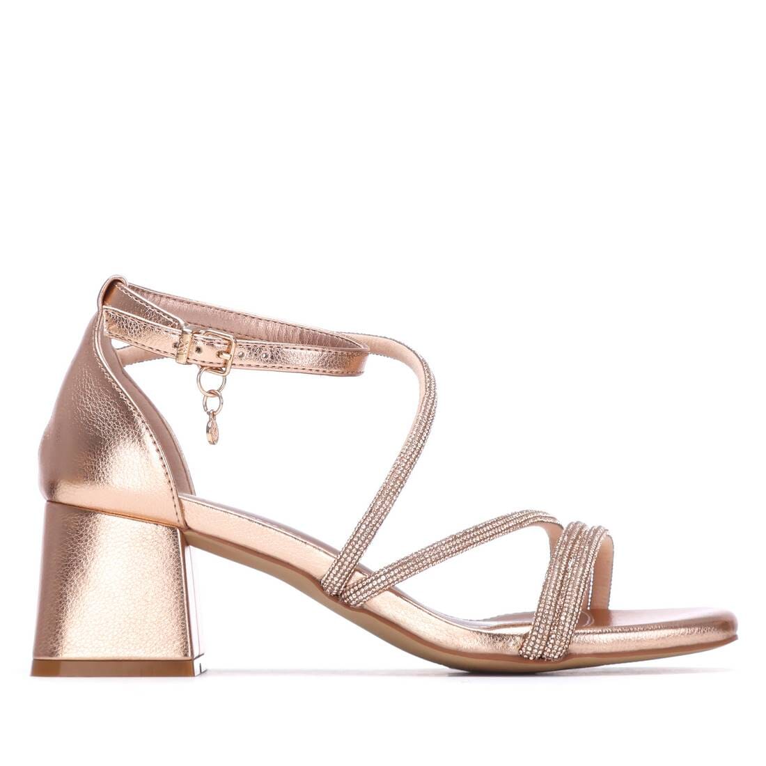 145341 Spanish designed sandals in block heel in rosegold (New) sandals Sam Star Shoes Rosegold 36/3 