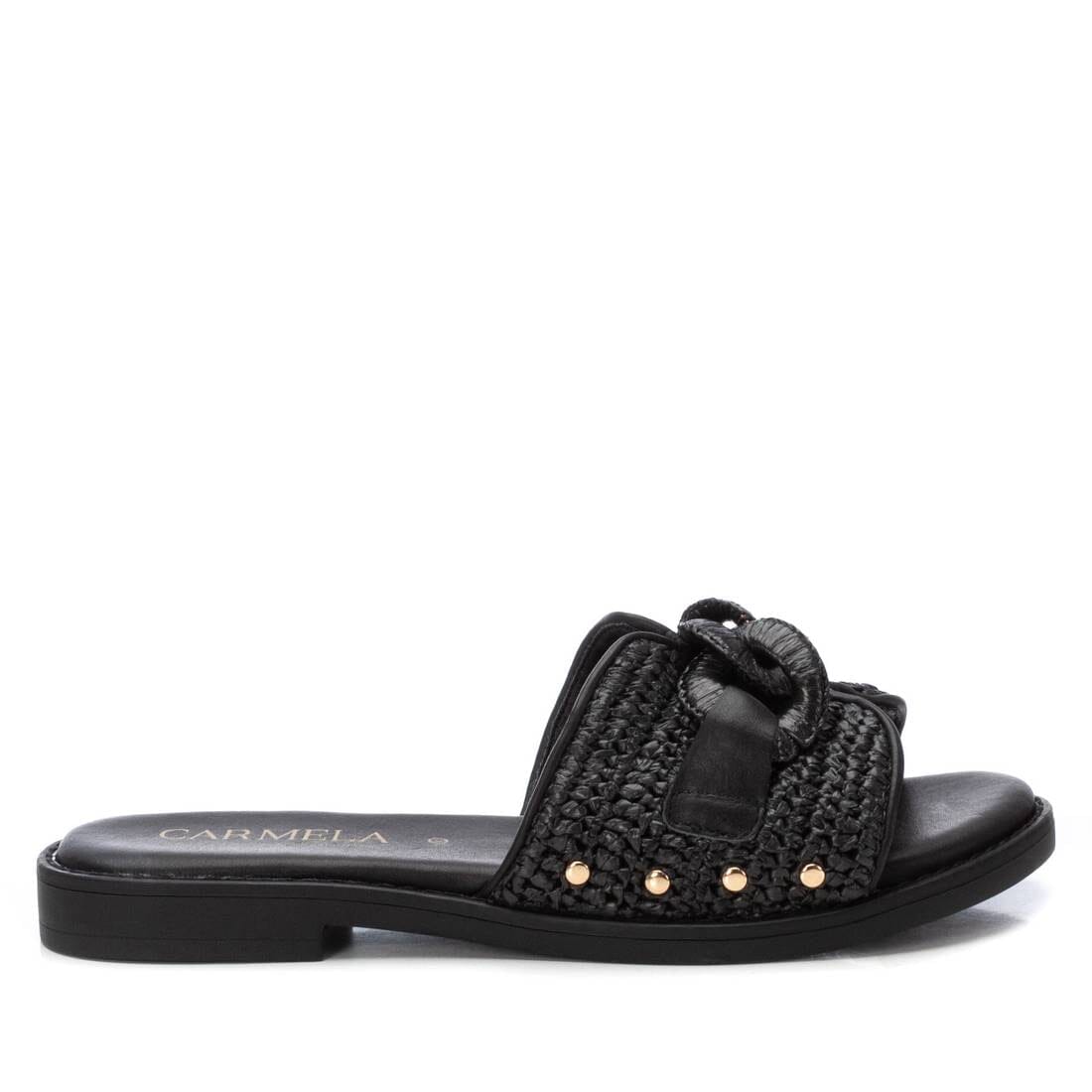 162370 Spanish leather flat sandals in tan and black sandals Sam Star Shoes Black 36 (3) 