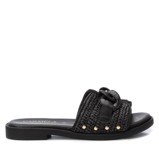 162370 Spanish leather flat sandals in tan and black sandals Sam Star Shoes Black 36 (3) 