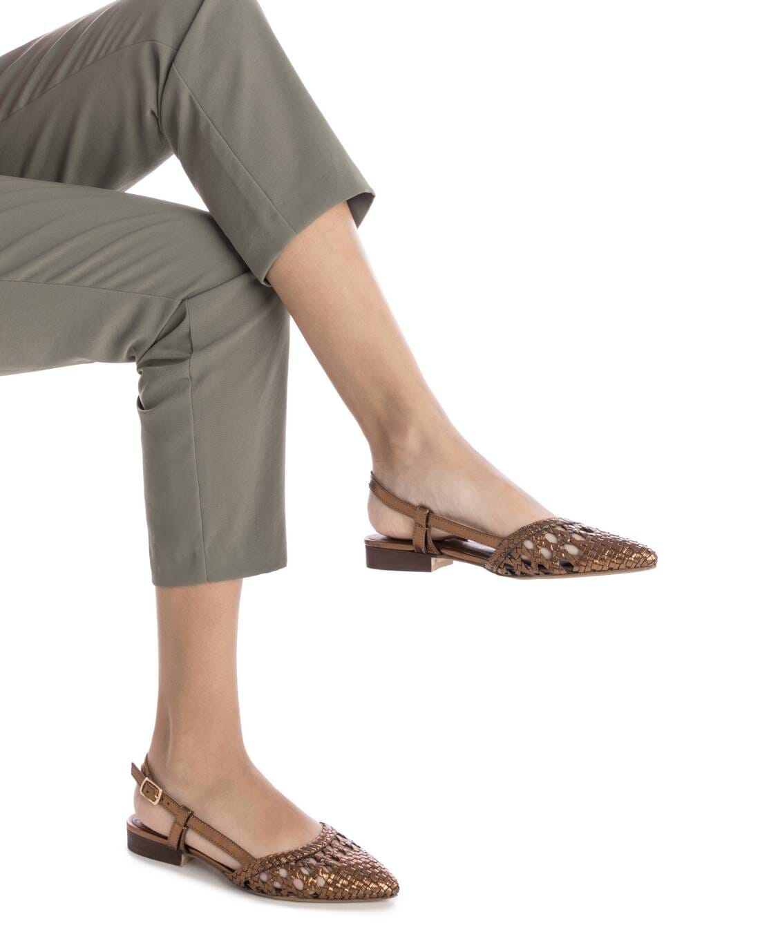 162412 Spanish Leather woven flat shoes - Black and Bronze ( New Arrival) ladies shoes Sam Star shoes 