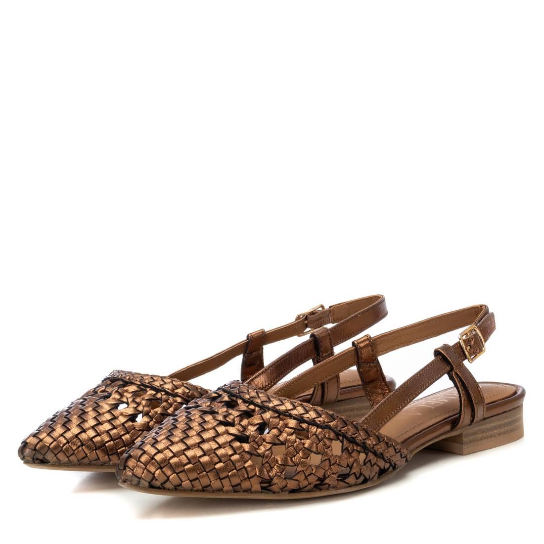 162412 Spanish Leather woven flat shoes - Black and Bronze ( New Arrival) ladies shoes Sam Star shoes Bronze 36/3 