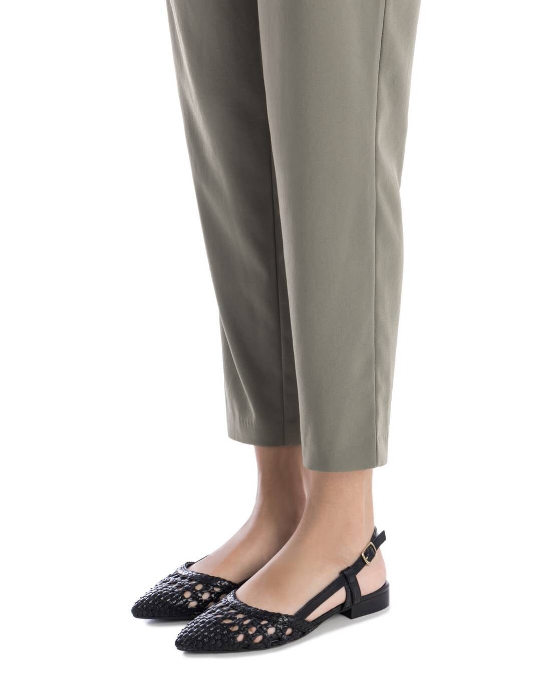162412 Spanish Leather woven flat shoes - Black and Bronze ( New Arrival) ladies shoes Sam Star shoes 
