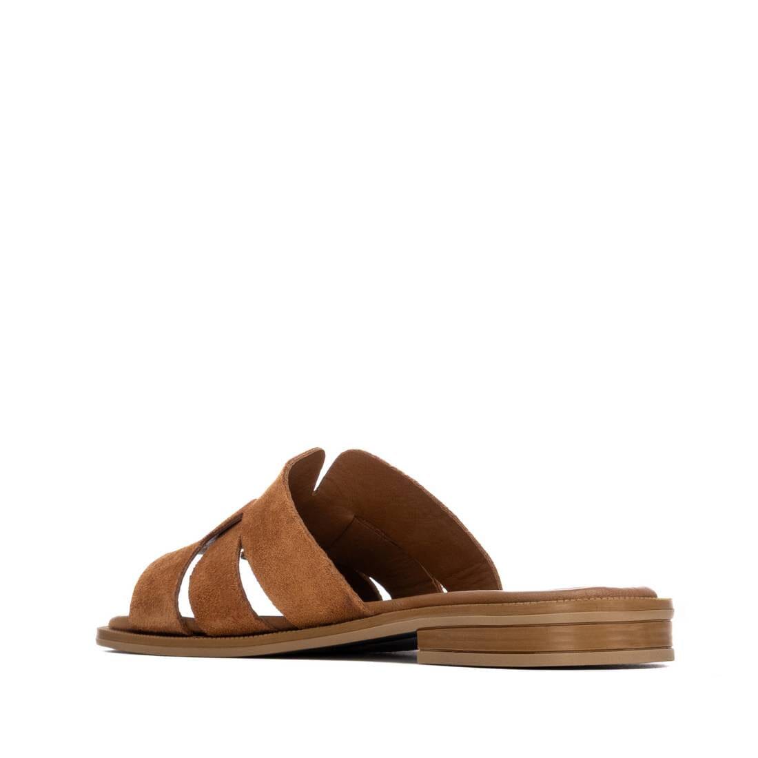163061 Spanish suede slider sandals in tan (New) sandals Sam Star Shoes 
