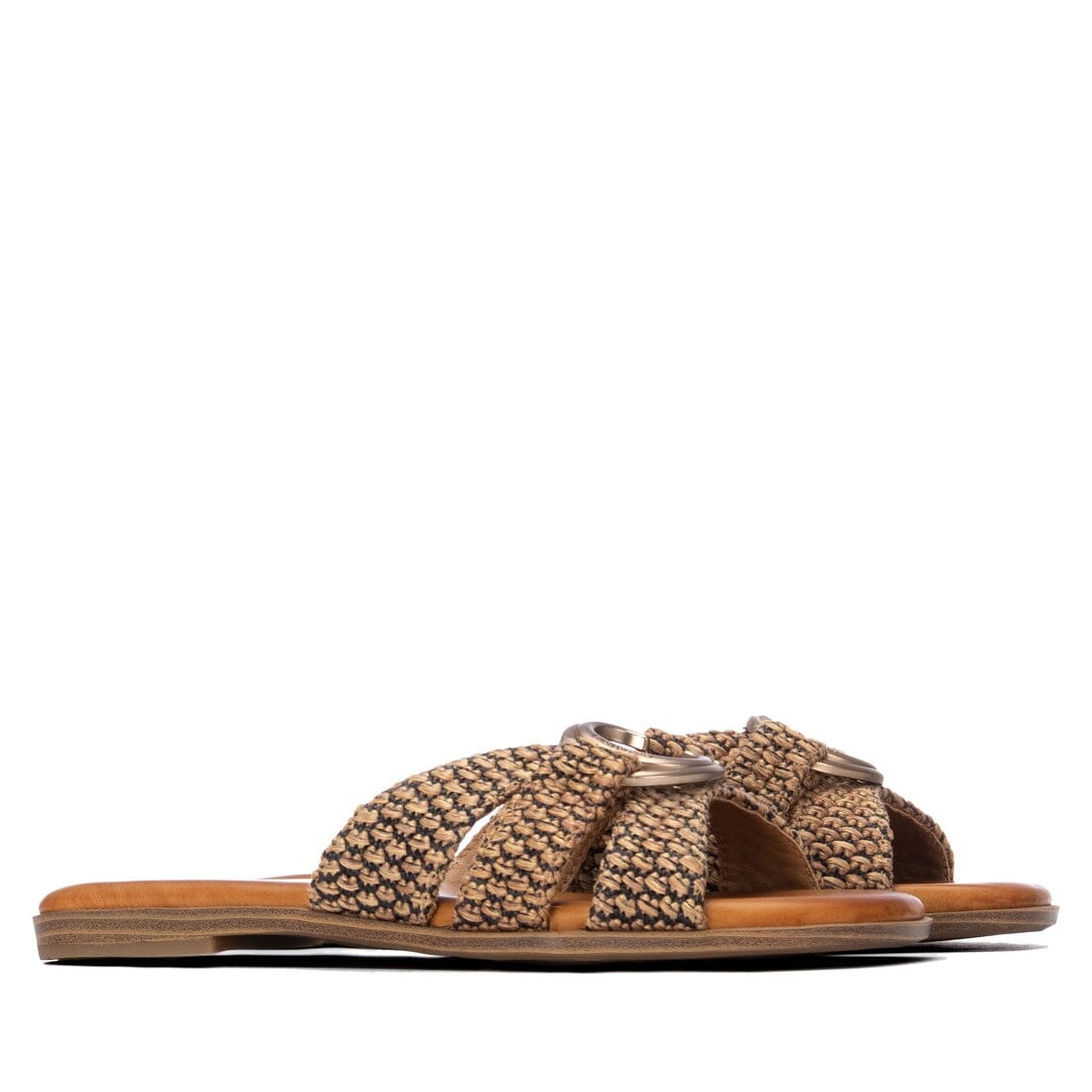 163249 Spanish woven slider sandals in Brown/tan (New) sandals Sam Star Shoes Tan 36/3 