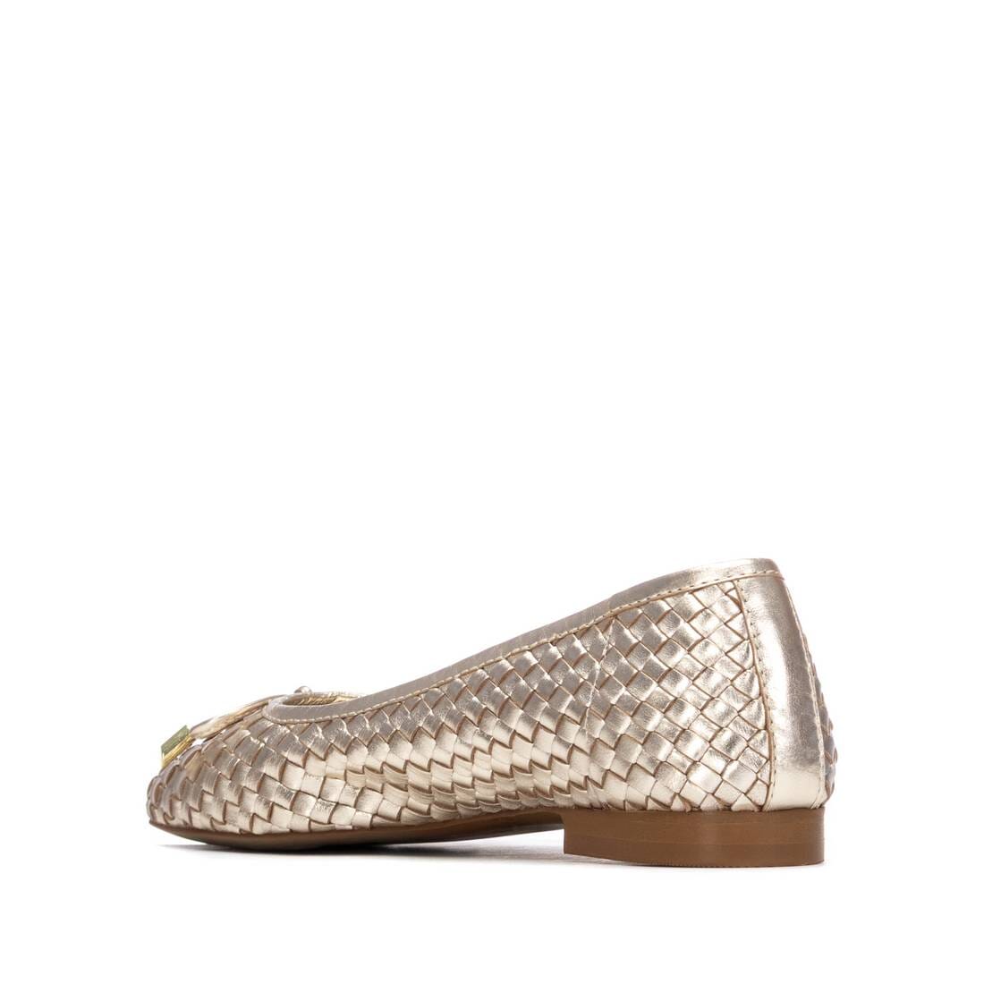 163296 Spanish designed Leather woven pumps in Tan and Gold ( New) Pumps Sam Star shoes 