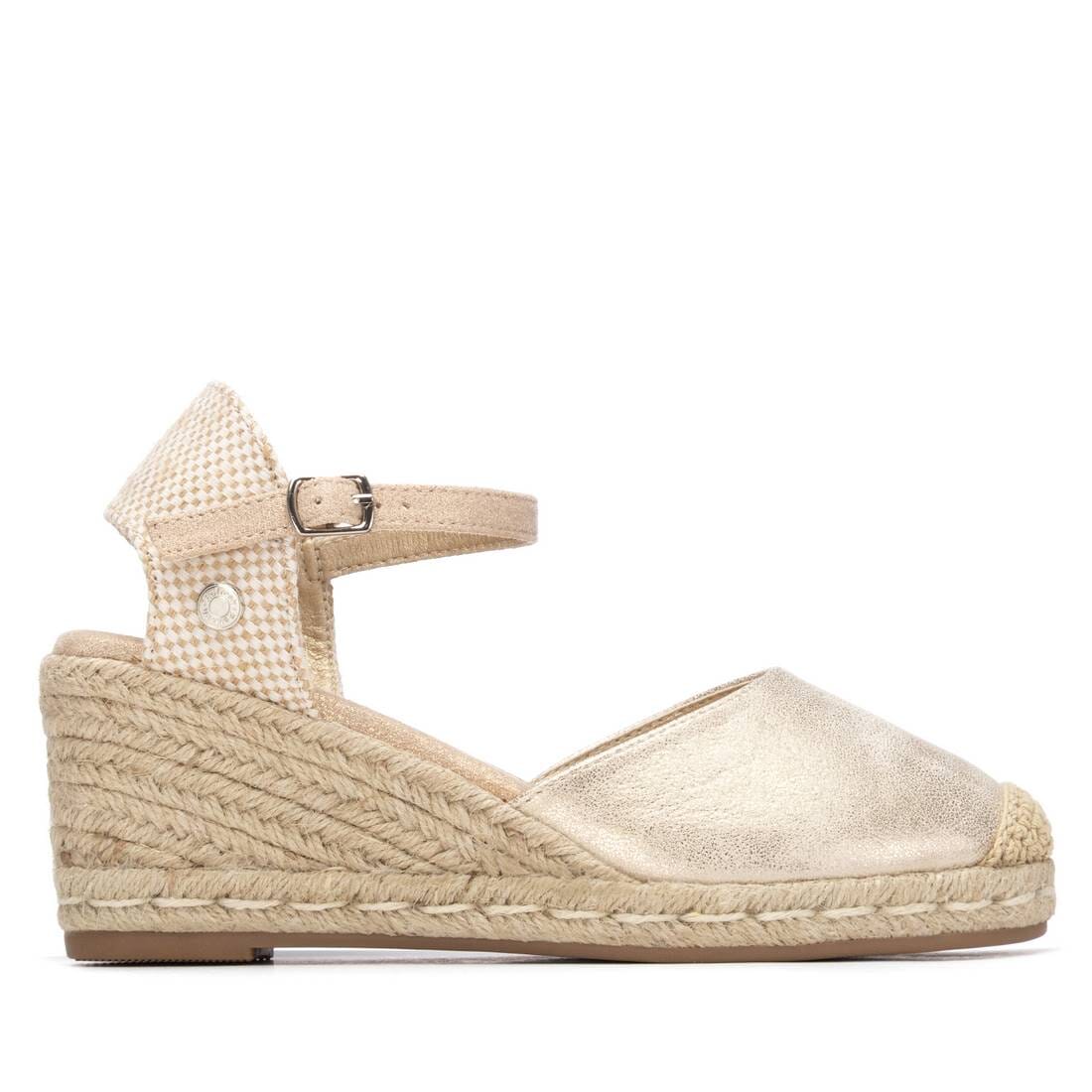 175212 Spanish Wedge with expadrilles in gold colour (New) sandals Sam Star Shoes 