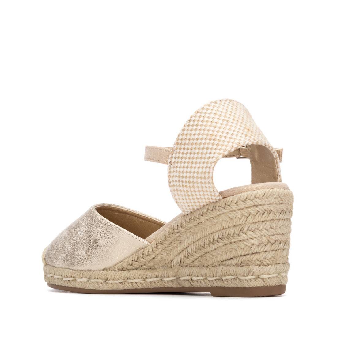 175212 Spanish Wedge with expadrilles in gold colour (New) sandals Sam Star Shoes 