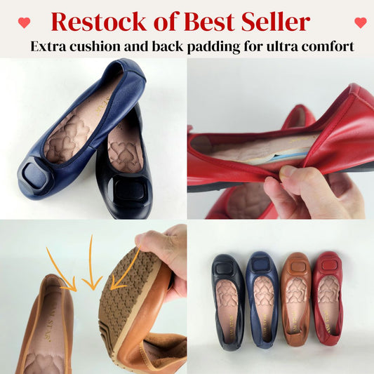 17W01 Leather buckle pumps with extra cushions (New stock) Pumps Sam Star Shoes 