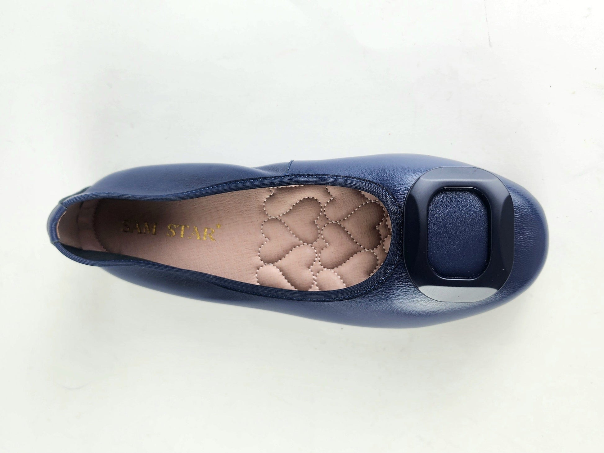 17W01 Leather buckle pumps with extra cushions (New stock) Pumps Sam Star Shoes 