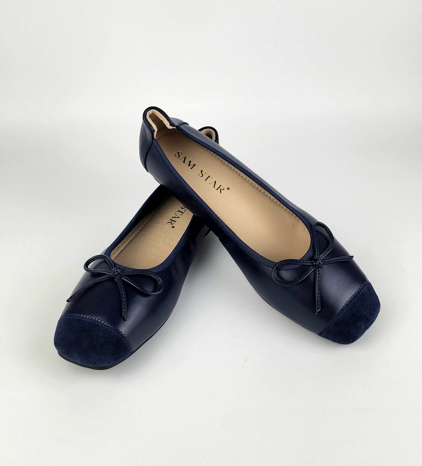 SS25007 Leather extra cushions pumps with bow (New) Pumps Sam Star Shoes Black 36/3 