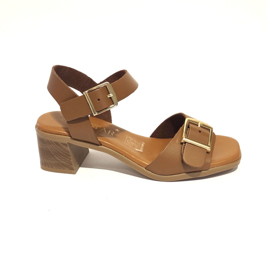 6003 Spanish leather strappy sandals with buckles in Black and Brown (New) sandals Sam Star Shoes 