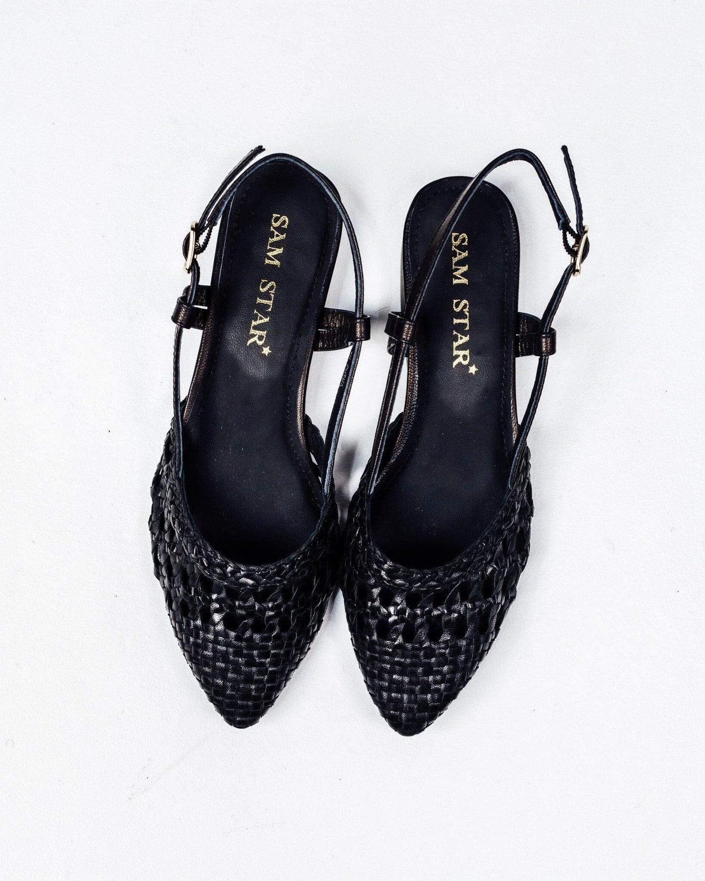 SS26006 Spanish Leather woven flat shoes in Bronze and Black (New) ladies shoes Sam Star shoes 