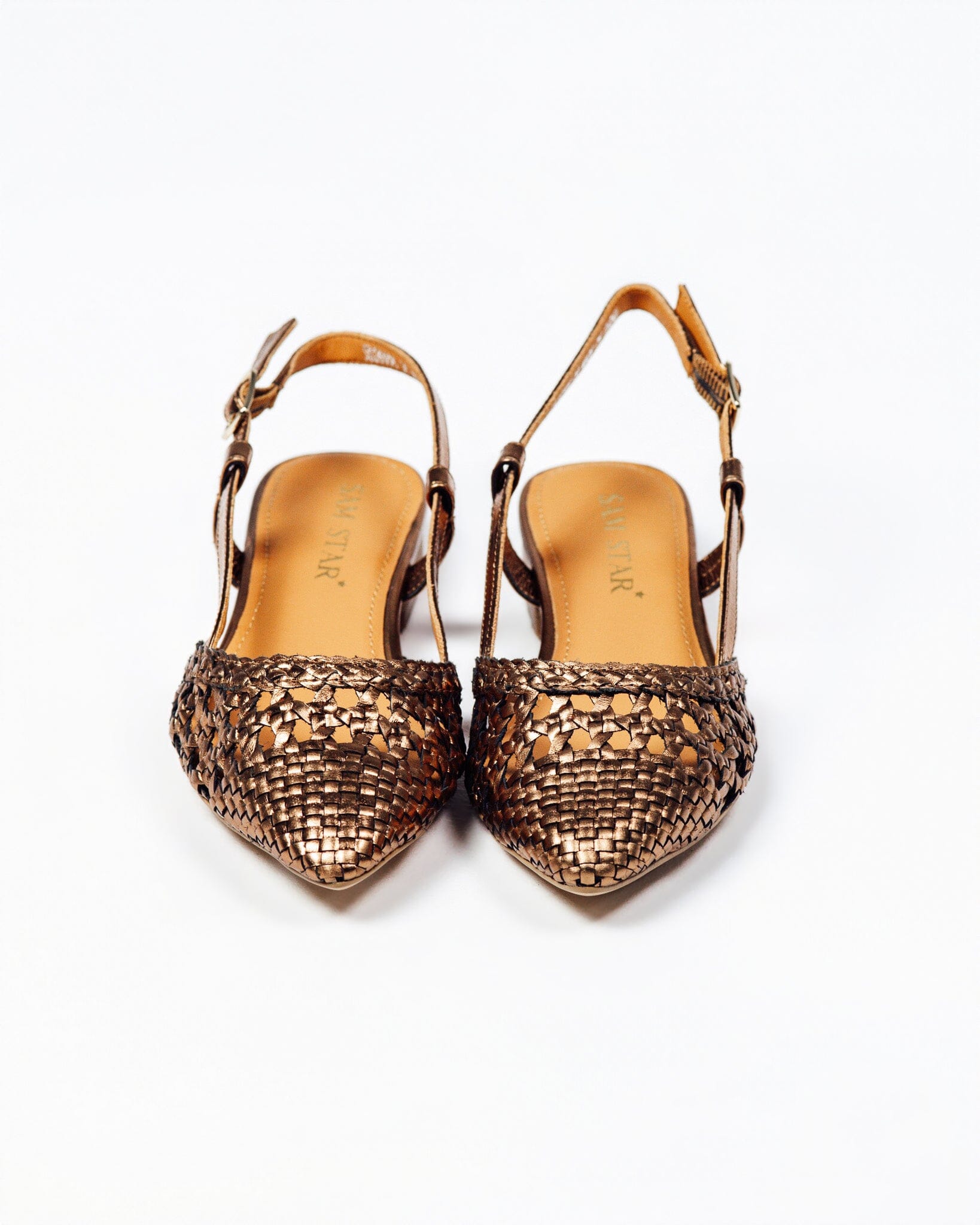 SS26006 Spanish Leather woven flat shoes in Bronze and Black (New) ladies shoes Sam Star shoes 