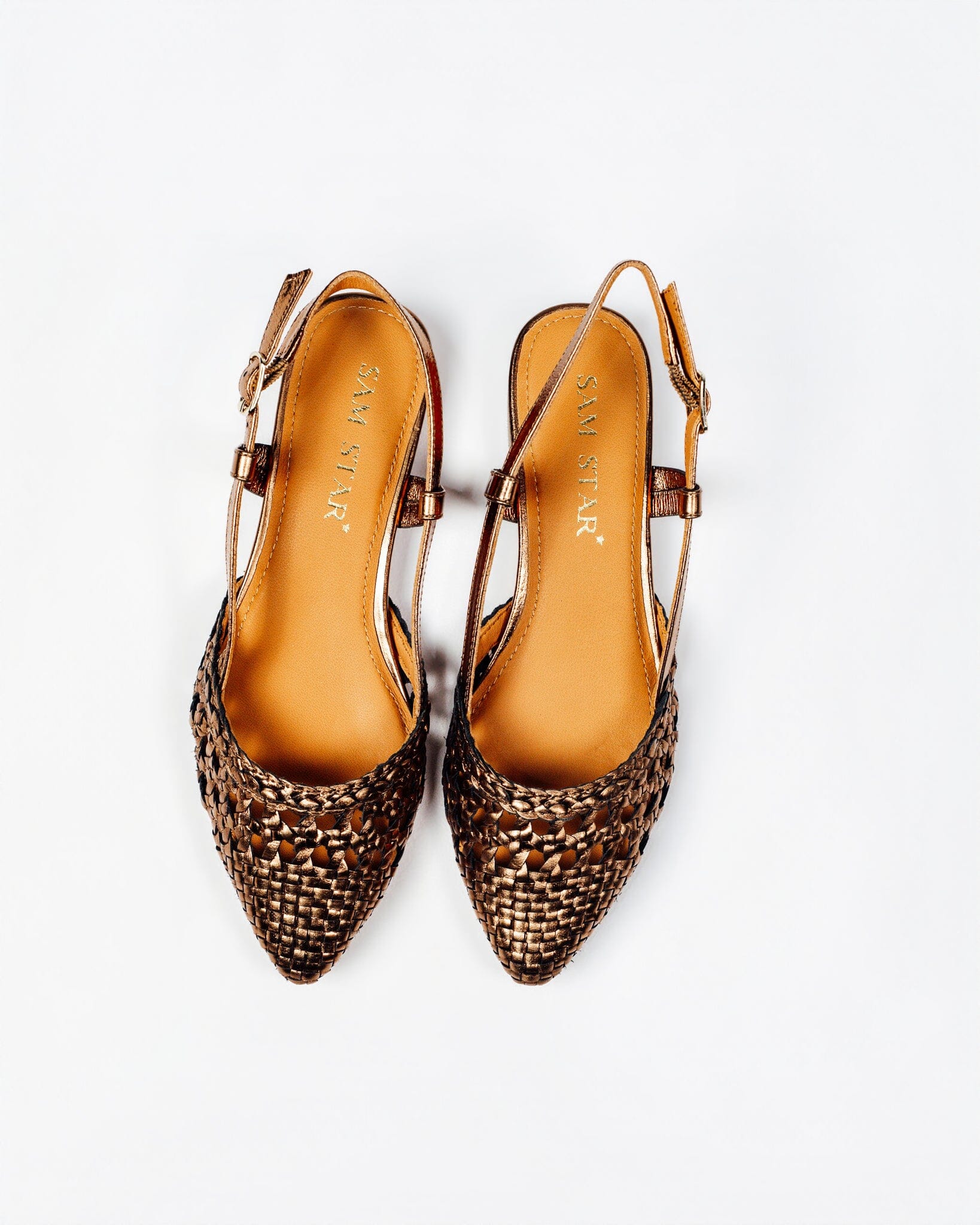SS26006 Spanish Leather woven flat shoes in Bronze and Black (New) ladies shoes Sam Star shoes 