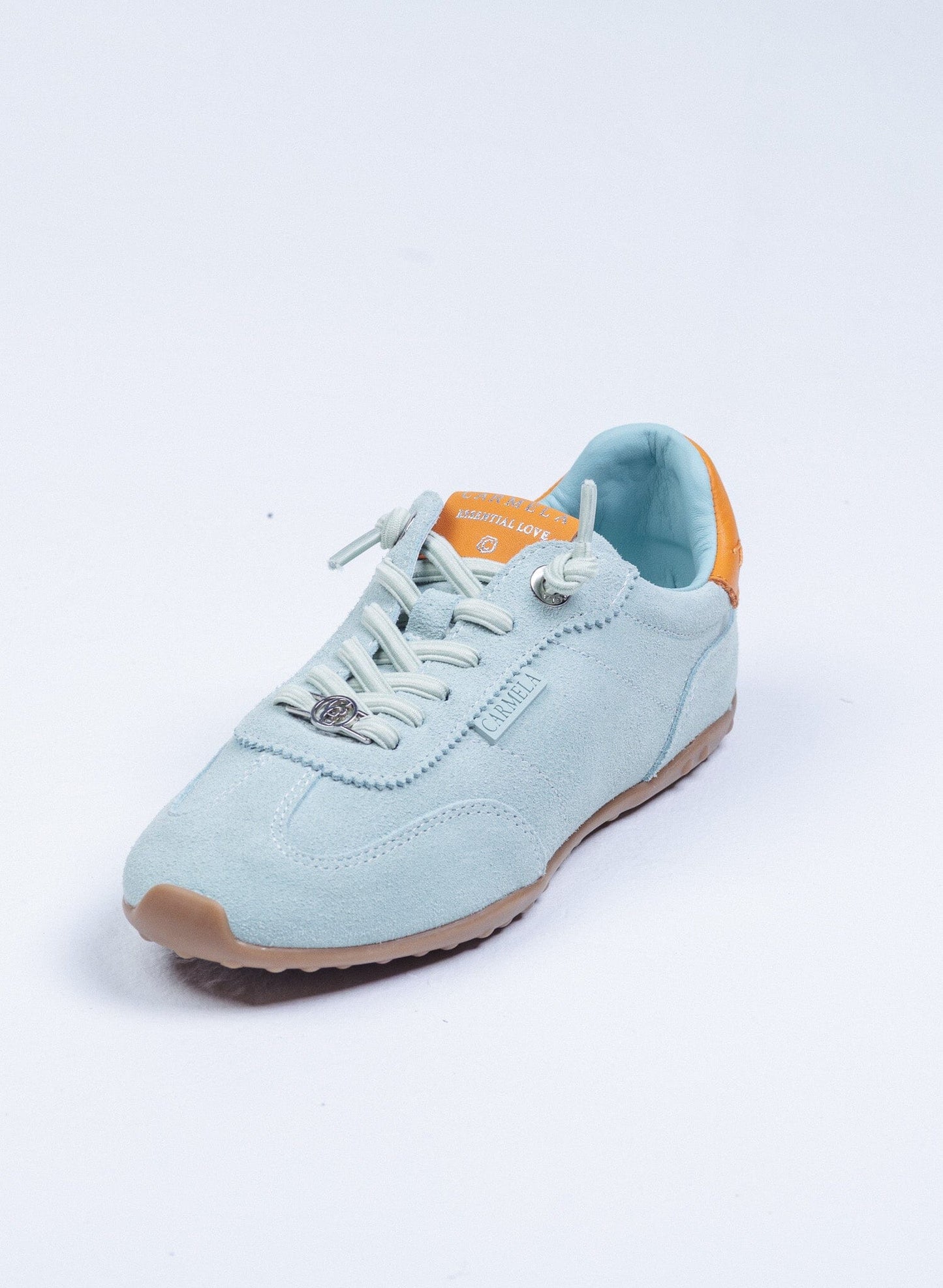163172 Spanish Leather sneakers in Pale blue, Coral and Beige (New) sneakers Sam Star shoes 