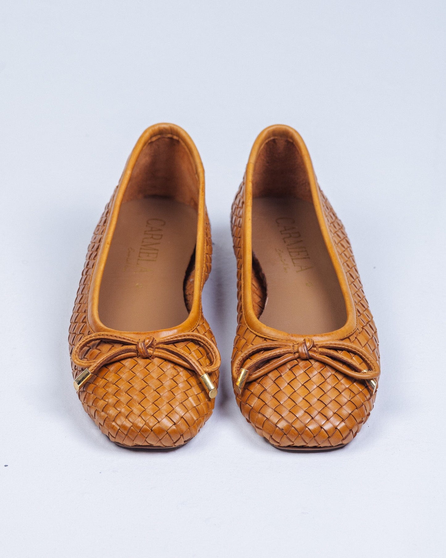 163296 Spanish designed Leather woven pumps in Tan and Gold (New) Pumps Sam Star shoes 
