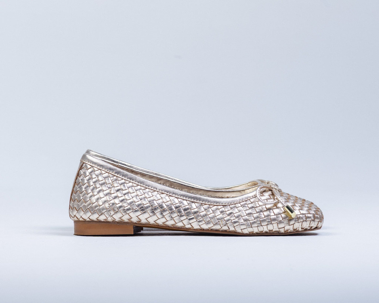 163296 Spanish designed Leather woven pumps in Tan and Gold (New) Pumps Sam Star shoes 