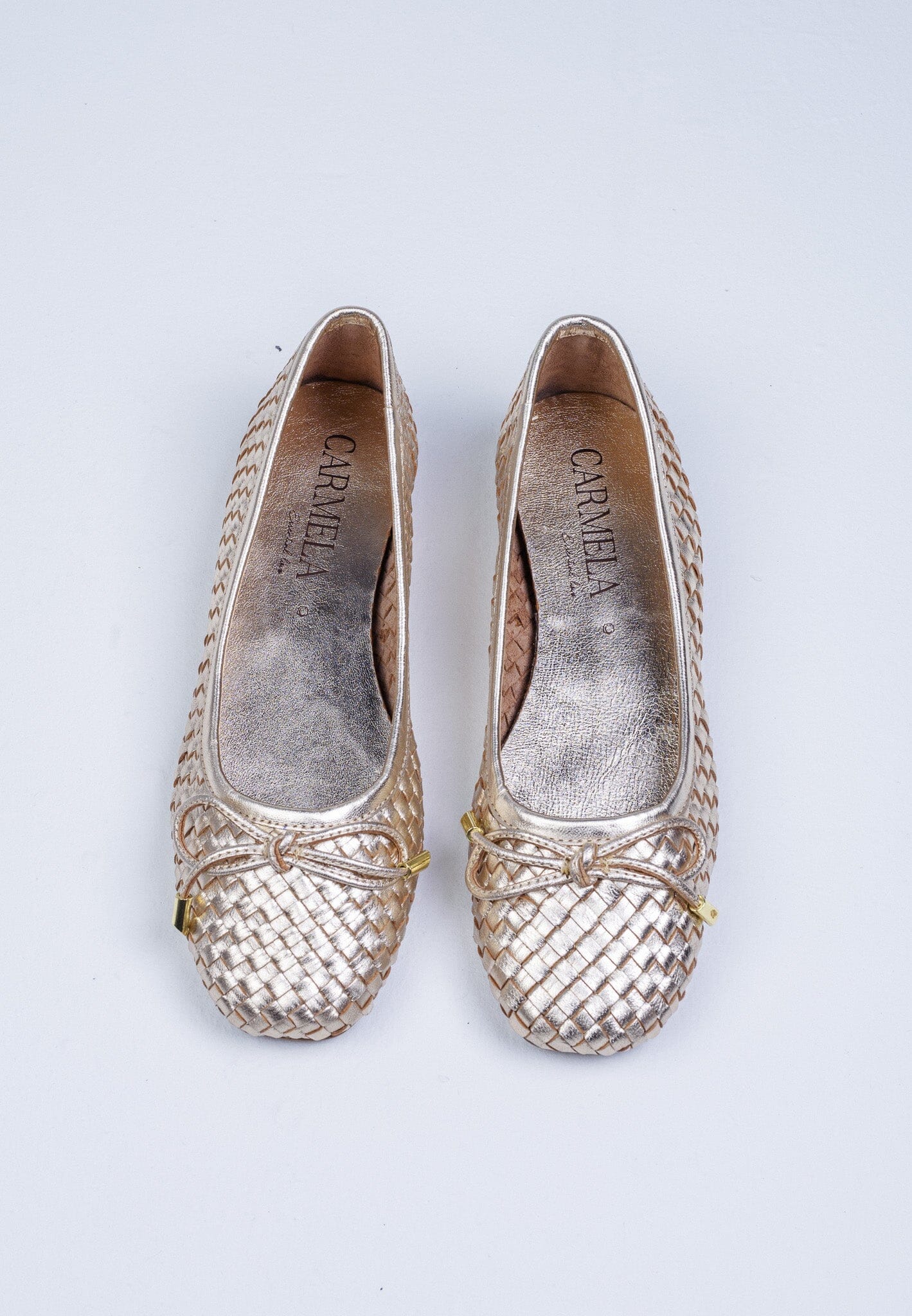 163296 Spanish designed Leather woven pumps in Tan and Gold (New) Pumps Sam Star shoes 