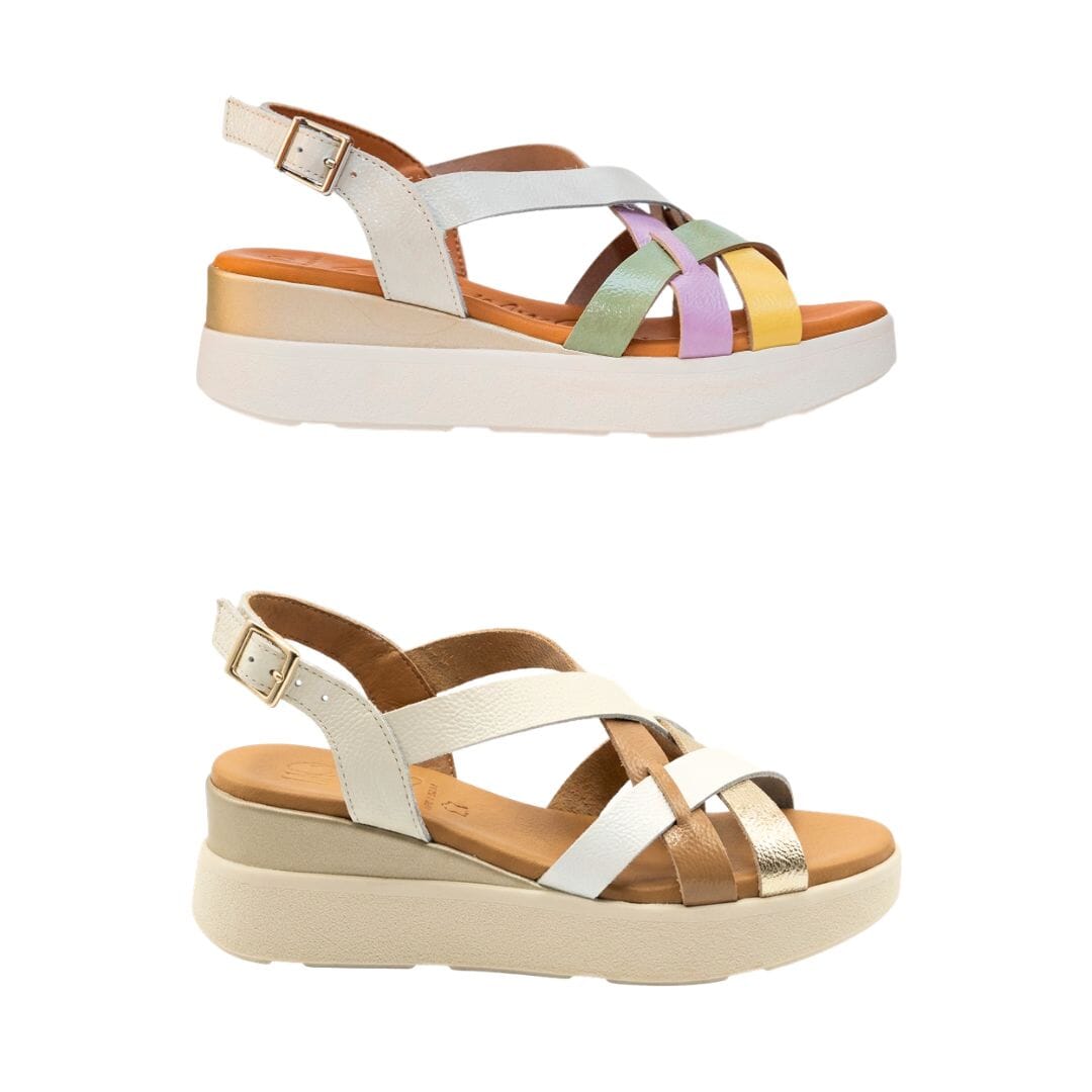 5960 Spanish leather Sport delux wedge in mutli colour (New) sandals Sam Star Shoes 