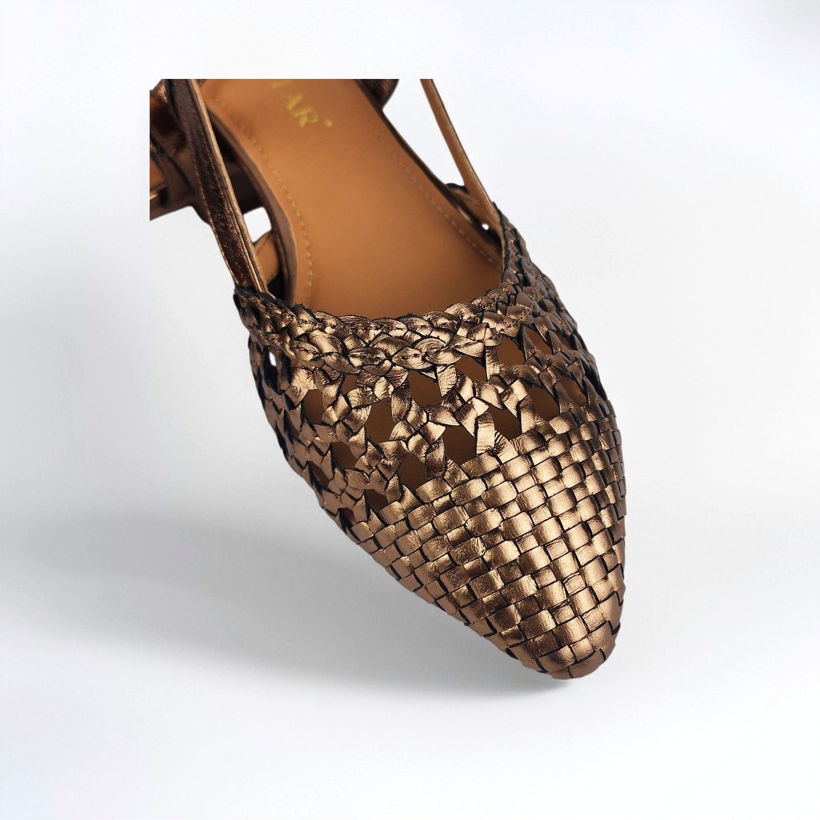 SS26006 Spanish Leather woven flat shoes in Bronze and Black (New) ladies shoes Sam Star shoes 