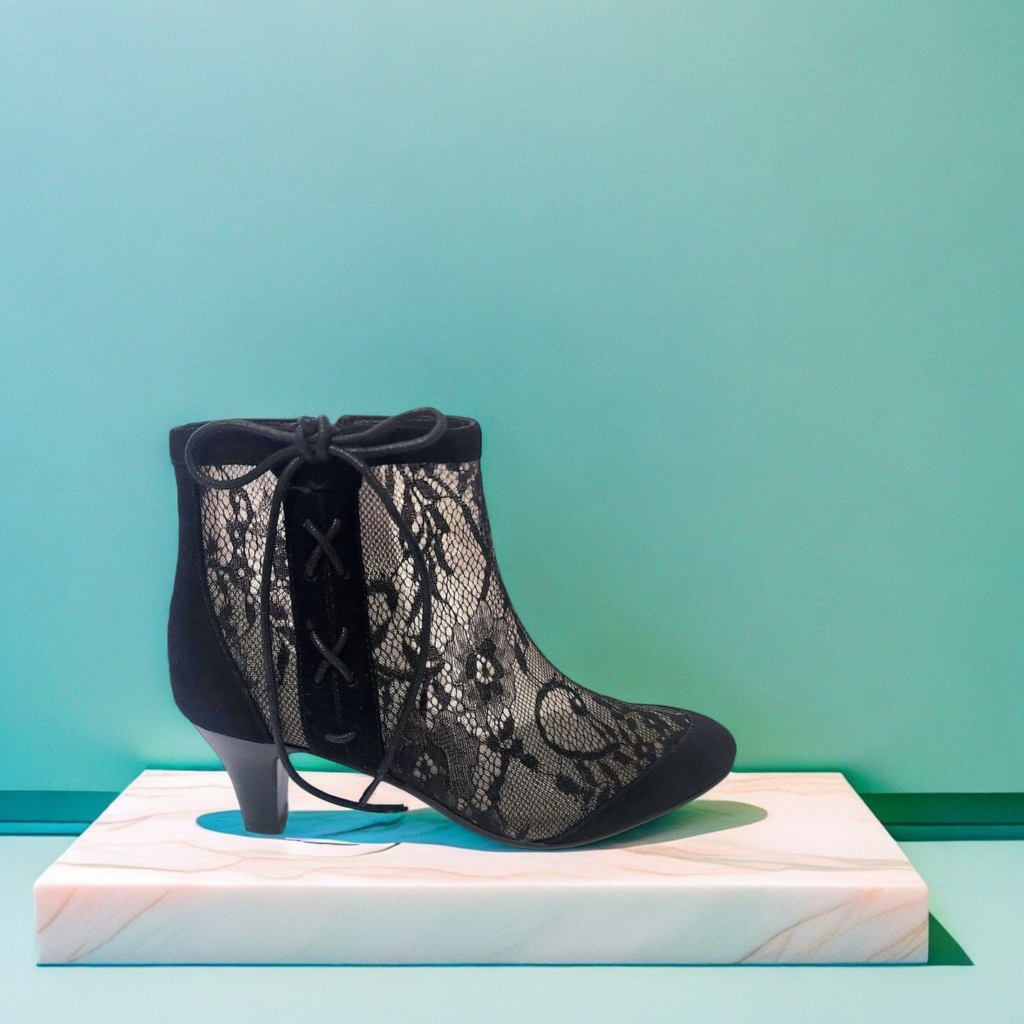SS26011 Leather Lace ankle boots with kitten heel (NEW) Boots Sam Star shoes 
