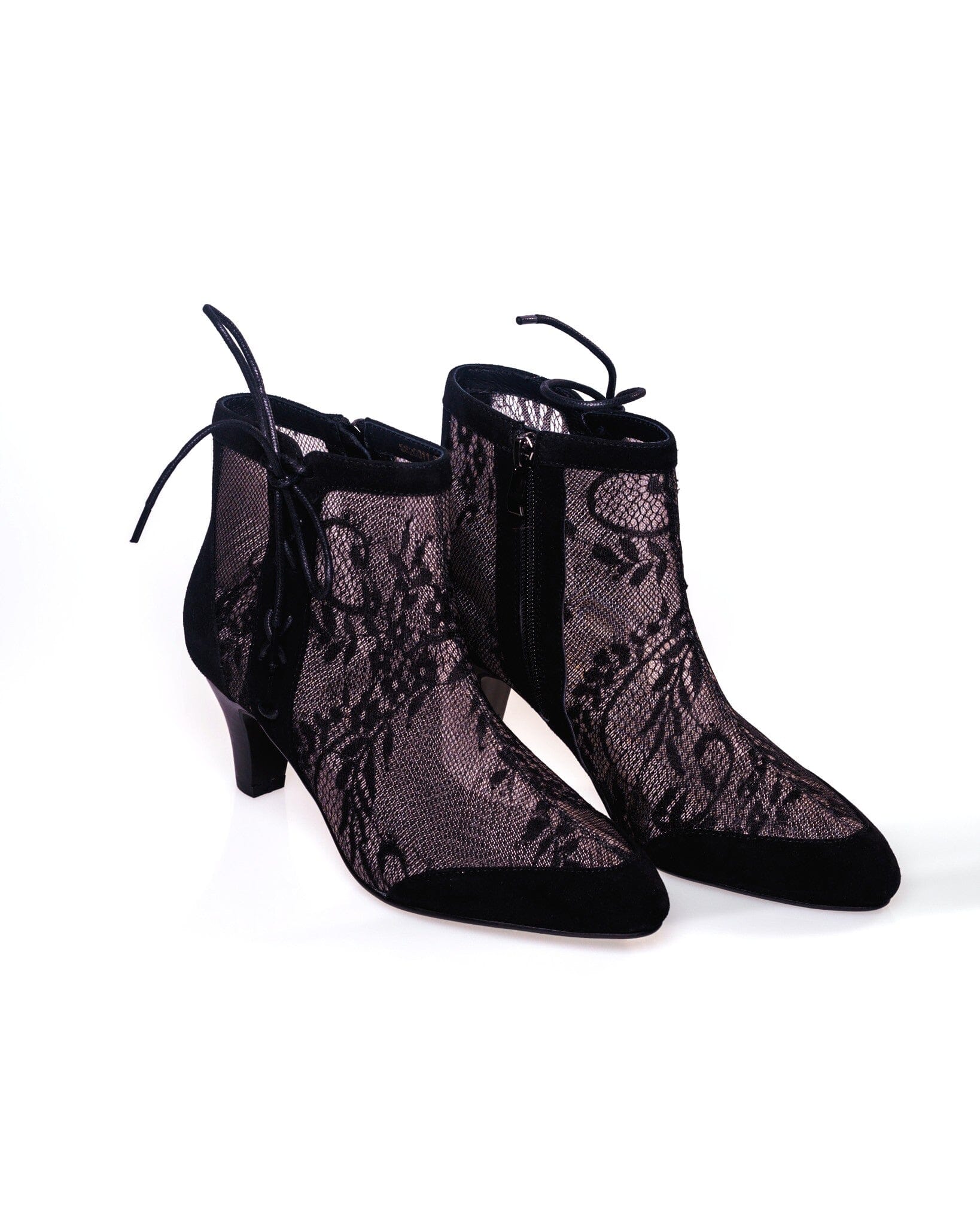 SS26011 Leather Lace ankle boots with kitten heel (NEW) Boots Sam Star shoes 