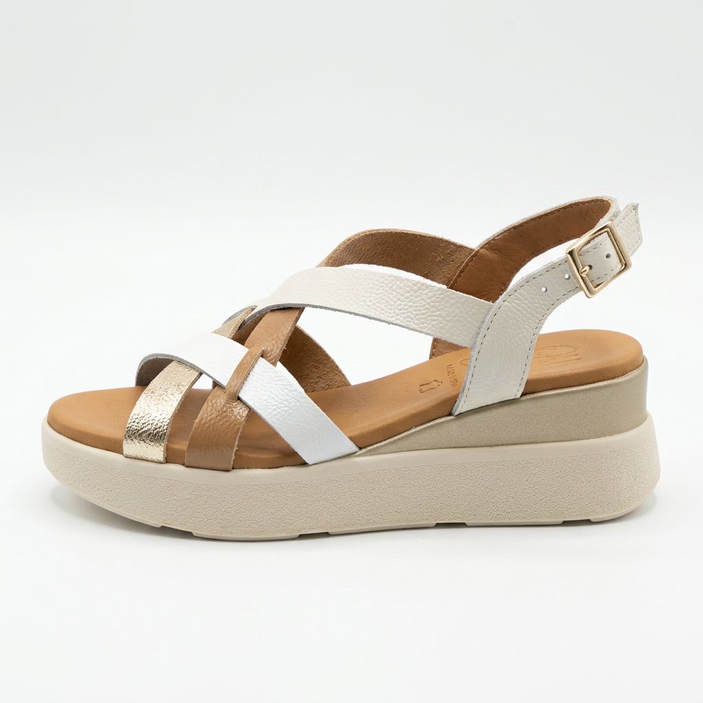 5960 Spanish leather Sport delux wedge in mutli colour (New) sandals Sam Star Shoes 