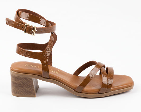 5909 Spanish leather strappy sandals gladiator style in brown (New) sandals Sam Star Shoes Brown 36/3 