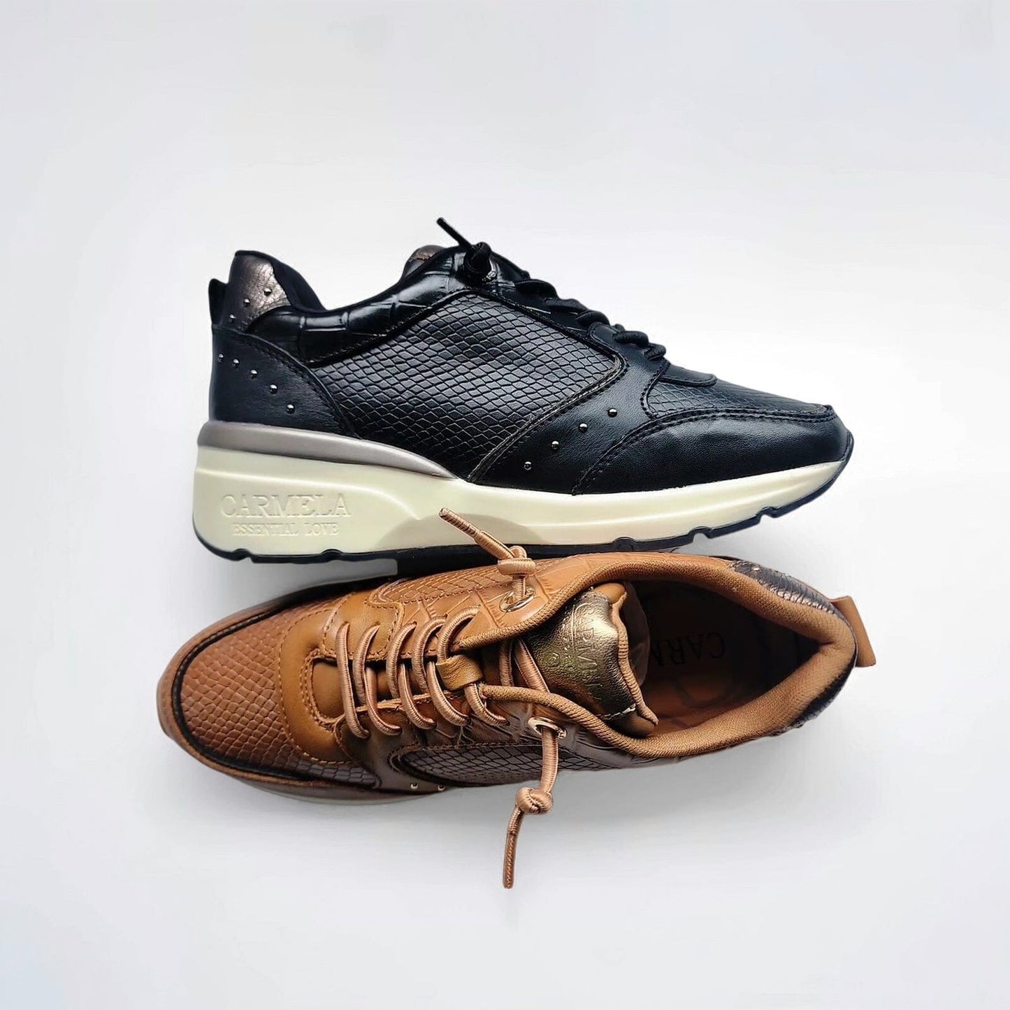 161824 Spanish Collection genuine leather sneakers with studs in Tan sneakers Sam Star shoes 